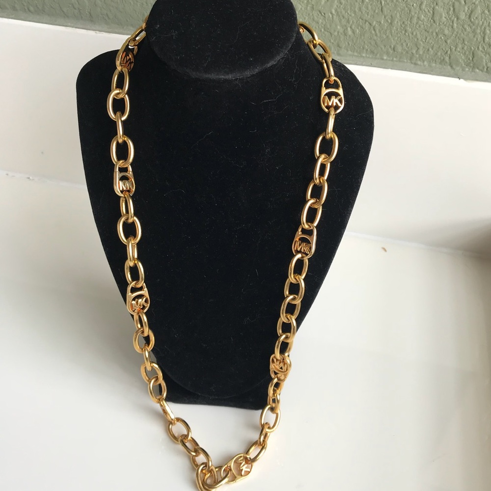 Michael Michael Kors Gold MK Logo Link Necklace